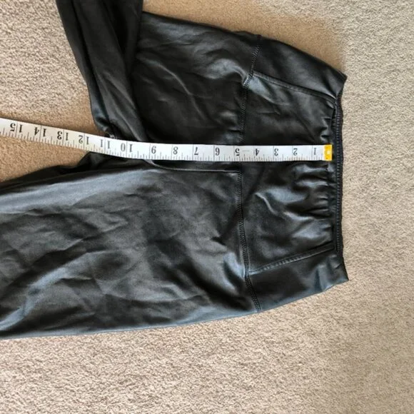 Aritzia Wilfred Free Daria Japanese Fabric High Rise Faux Leather Leggings S - Picture 6 of 9